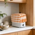 thumbnail image 4 of Orange Checkered Toaster Cover 2 Slice, Thanksgiving Fall Buffalo Plaid Rustic Dustproof Bakeware Oven Protector with Top Hook, Waterproof Small Kitchen Appliance Toasters Dust Cover, 12"x7.5"x8", 4 of 9