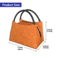 thumbnail image 3 of Ratiio Orange Glitter Pattern Portable Insulation Lunch Bag, Insulated Food Delivery Bag, Meal Grocery Tote Insulation Bag Large Capacity Reusable Warming Bag, 3 of 7
