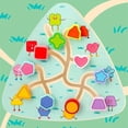 thumbnail image 3 of serony Kids Wooden Maze Game Math Toy Color Recognition Travel Toy for Toddler traffic, 3 of 9