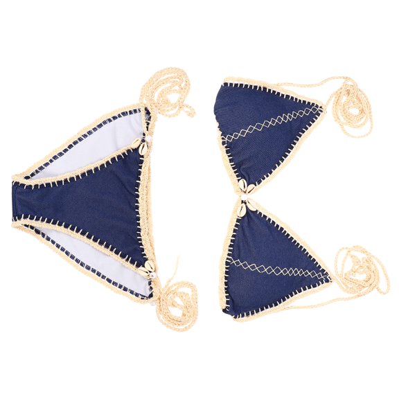 LABSERRON 1 Set of 2Pcs Comfortable Cotton Swimsuit in Multi for Women Swimming Pool Outfit