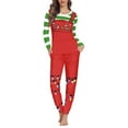 thumbnail image 2 of Renewold Family Christmas Pajamas Matching Sets Long Sleeve Elf Candy Canes Women Jogger Yoga Tracksuit Size 3XL 2 Packs Leisure Indoor Loungewear Warm Crew Neck Nightwear, 2 of 5