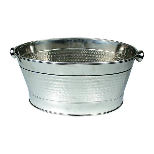 Starcrafts 92229 21 x 11 in. Stainless Steel Hammered Party Tub