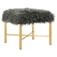 thumbnail image 2 of SAFAVIEH Horace Faux Sheep Skin X-Square Bench, Multiple Colors, 2 of 7