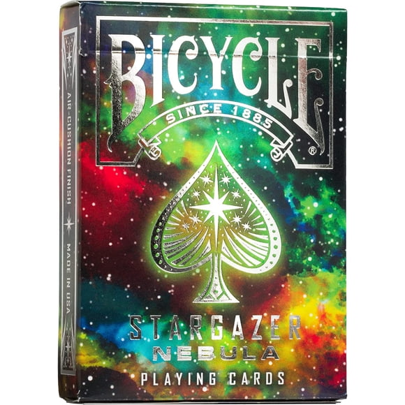 Bicycle Stargazer Nebula Playing Cards, Standard Index, Poker Cards, Space Cards, Premium Playing Cards, Unique Playing Cards, 1 Deck, Black