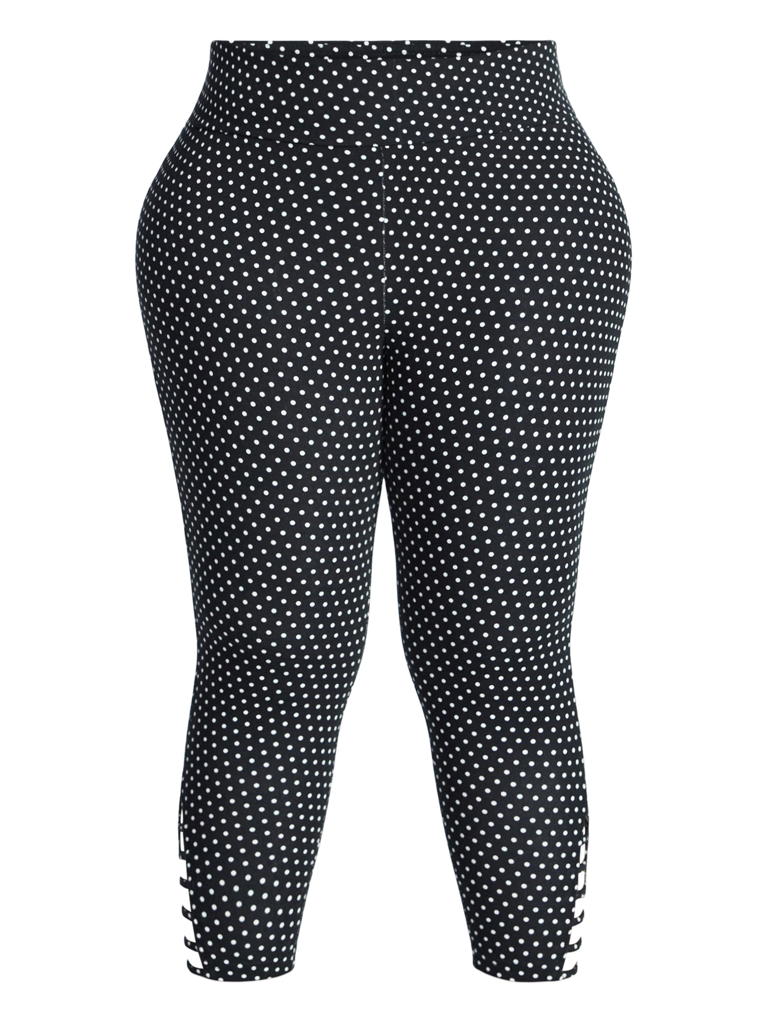 Terra & Sky Women's Plus Size Capri Ladder Leggings, 22" Inseam, Sizes 0X-5X