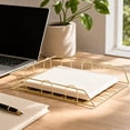 thumbnail image 6 of Metal Letter Tray Desktop Paper Organizer – Stackable A4 Letter Size Metal File Tray for Office Desk, Mail, Papers, Notebooks, 6 of 7