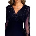 thumbnail image 4 of Gvmfive Women Party Cocktail Dress Sexy Sheer Sleeve Glitter Evening Dress, 4 of 4