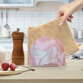 thumbnail image 6 of Pink and Gold Marble Acrylic Napkin Holder Clear Paper Tissue Dispenser Kitchen Dining Room Bathroom Party Hotel, 6 of 8