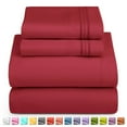 thumbnail image 4 of Full Sheet Set, Hotel Luxury 1800 Bedding Sheets & Pillowcases, Extra Soft Cooling Bed Sheets, Wrinkle, Fade, Stain Resistant, 4 Piece, 4 of 7