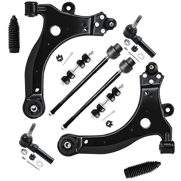 Detroit Axle - Front Suspension Kit for Chevy Impala Limited Monte Carlo Buick Allure LaCrosse Regal Century Pontiac Grand Prix 2 Lower Control Arms w/Ball Joints 4 Tie Rods 2 Sway Bars 2 Boots