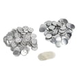thumbnail image 1 of 100 Sets Blank Pin Back Button Parts for Button Maker Machine, Round Button Badge Parts Button Supplies Metal Pin Back Craft Supplies with Metal Cover for Button Making Machine, 1 of 7