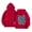 Red, variant on Bibifish Womens Hoodies Summer Casual Graphic Print Long Sleeve Drawstring Sweatshirts Lightweight Breathable Beach Pullover Tops