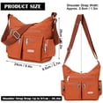 thumbnail image 5 of Gustave Nylon Crossbody Bag for Women Multi Pockets Messenger Shoulder Bag Water-Resistant Lightweight Casual Satchel Handbag Purse - Khaki, 5 of 9
