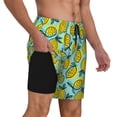 thumbnail image 3 of Daiia Lemon1 Mens Swim Trunks Swim Shorts Quick Dry Swim Shorts with Mesh Lining Pockets-3X-Large, 3 of 9