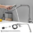 thumbnail image 1 of Stainless Steel Sink Draw Faucet Splashs Proof Telescopic Pressure Household Wash Basin Hot And Cold Kitchen Faucet, 1 of 8