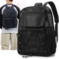 thumbnail image 6 of Black Mesh Backpacks for Adults, Beach, and Travel, 17X12In, 1Pcs, 6 of 9
