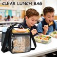 thumbnail image 6 of GYEUKHAM Lunch Box Transparent PVC Mini Tote, Portable Meal Carrier for Daily Outings & Picnics, Clear, 6 of 8