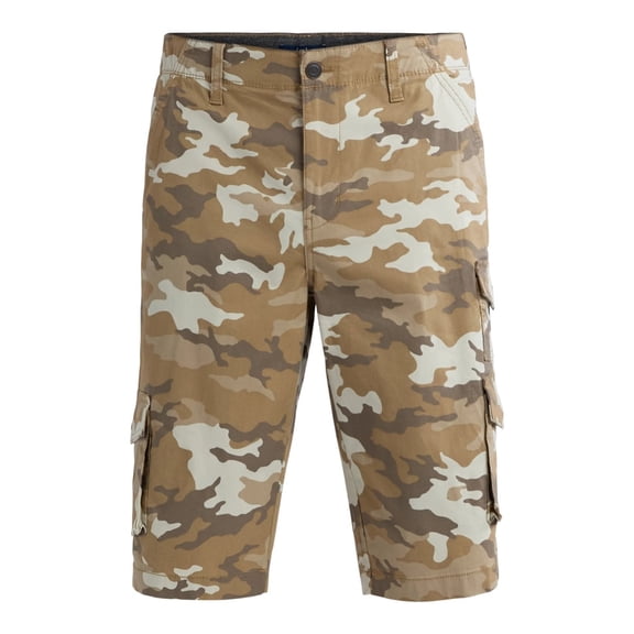 Men's Relaxed Cargo Shorts Size 40 14" Inseam Cotton Stretch Elastic Waist