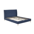 thumbnail image 5 of Novogratz Her Majesty Tufted Upholstered Bed Frame, Queen, Blue Linen, 5 of 19