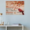 thumbnail image 4 of ADALE Because Someone We Love Is in Heaven Canvas Print Christmas Red Bird Canvas Wall Art Farmhouse Holy Night Canvas Pictures Wall Prints Decorative Unframed 12x16 Inch, 4 of 6