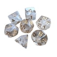 thumbnail image 2 of Langgg 1 Set Polyhedral Dice Double Color Acrylic Toys Interesting Role Playing Games Craps Entertainment Accessory for Math Teaching white gold oil, 2 of 6