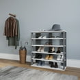 thumbnail image 3 of Ada Home Decor Furniture 5 Tier 20 Pair Anthracite White Geneva Modern Shoe Rack, 3 of 4