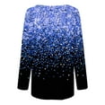 thumbnail image 4 of EQWLJWE Sequin Tops for Women Plus Size Sparkly Glitter Party Tops Blouse Crewneck Gradient Print Long Sleeve Dressy Shirt for Dance Party Nightclub Blue(S-5Xl), 4 of 5