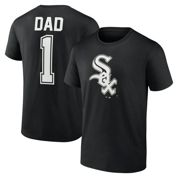 Men's Black Chicago White Sox Father's Day #1 Dad T-Shirt