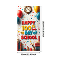 thumbnail image 2 of LUUFILx Happy 100th Day of School Banner Backdrop for Classroom Decorations Celebration Party Supplies Photography Props School Event Background, 2 of 7