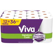 Viva Signature Cloth Paper Towels, 12 Triple Rolls, 129 Sheets per Roll C80