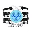 thumbnail image 1 of Bat Mattiness Method Print Bracelet Love Accessory Twisted Leather Knitting Rope Wristband Gift, 1 of 2