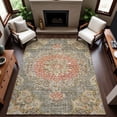 thumbnail image 6 of Addison Rugs Mayfield Premium Machine Washable Traditional Global Brown Rectangle Rug, 8' x 10', 6 of 6
