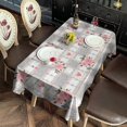 thumbnail image 3 of Pioneer Flower Floral Print Pattern Rectangle Tablecloth 60"x102",Waterproof Polyester Rectangle Table Cloth, Wipeable Spillproof Polyester Tablecloth for Dining, Camping, Indoor and Outdoor, 3 of 6