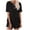 *Black, variant on Binmer Women's 2 Piece Loungewear Set, Henley Neck Short Sleeve Top and Shorts Pajama Set for Summer Black,Women's Plus L