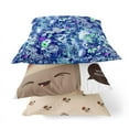 thumbnail image 3 of Amrita Sen Sea Garden Rose Suede Zippered Pillow with Insert in Red 16 x 16, 3 of 7
