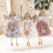 Christmas Ornament Doll,Christmas Hanging Angel Doll Pendant, Christmas Tree Ornament Doll Christmas Ornaments for Kids 3 Pcs