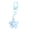 Blue, variant on Keychain Pendant Ergonomic Flower Design Key Ring Decorative Key Holder Car Door Backpack Bag Accessory