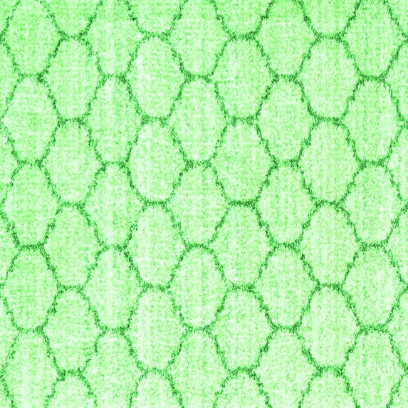 Ahgly Company Indoor Square Trellis Green Contemporary Area Rugs, 4' Square