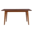 thumbnail image 2 of Pemberly Row Mid-Century Wood Dining Table with Tapered Legs in Brown Stain, 2 of 12
