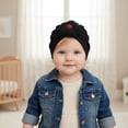 thumbnail image 2 of Baby Girls Turban Hats With Bow Caps Bonnets Headwraps For Toddlers Baby Sun Hat Kids Summer UPF 50+ Toddler Bucket Hat Wide Brim Adjustable Beach Hats for Boys Girls Age, 2 of 3