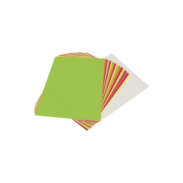 Poster Board, 11 x 14 Inches, White/Assorted Neon Colors, Pack of 50