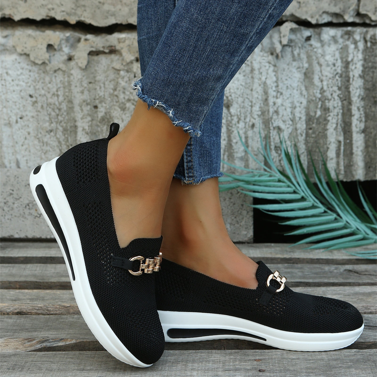 RCTEC Women Loafers Shoes Casual Flat Comfortable Walking