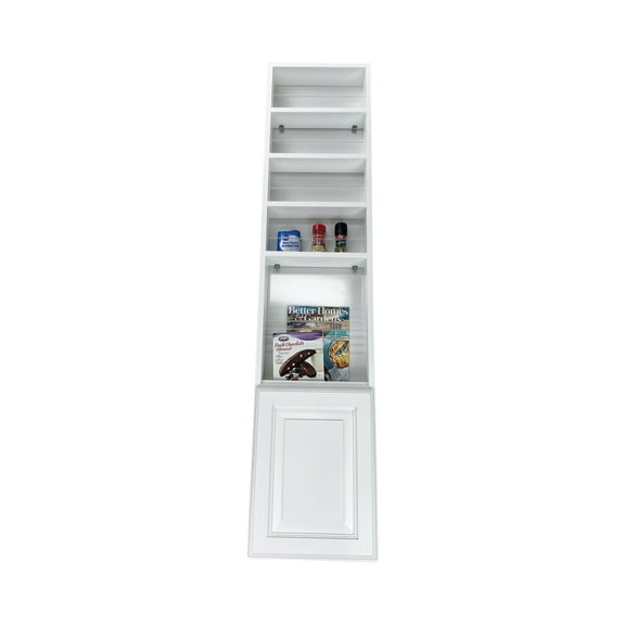 Eris Bulk Size On the Wall White Enamel Spice Rack 62"h x 14"w x 4.5"d