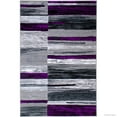 thumbnail image 2 of Purple AllStar Modern. Contemporary Woven Area Rug. Drop-Stitch Weave Technique. Carved Effect. Vivid Pop Colors (5' x 6' 11"), 2 of 7