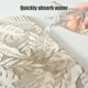 thumbnail image 5 of Alfombra absorbente antideslizante para baño con patrón decorativo, lavable a máquina, 60x40 cm, beige, 5 of 6