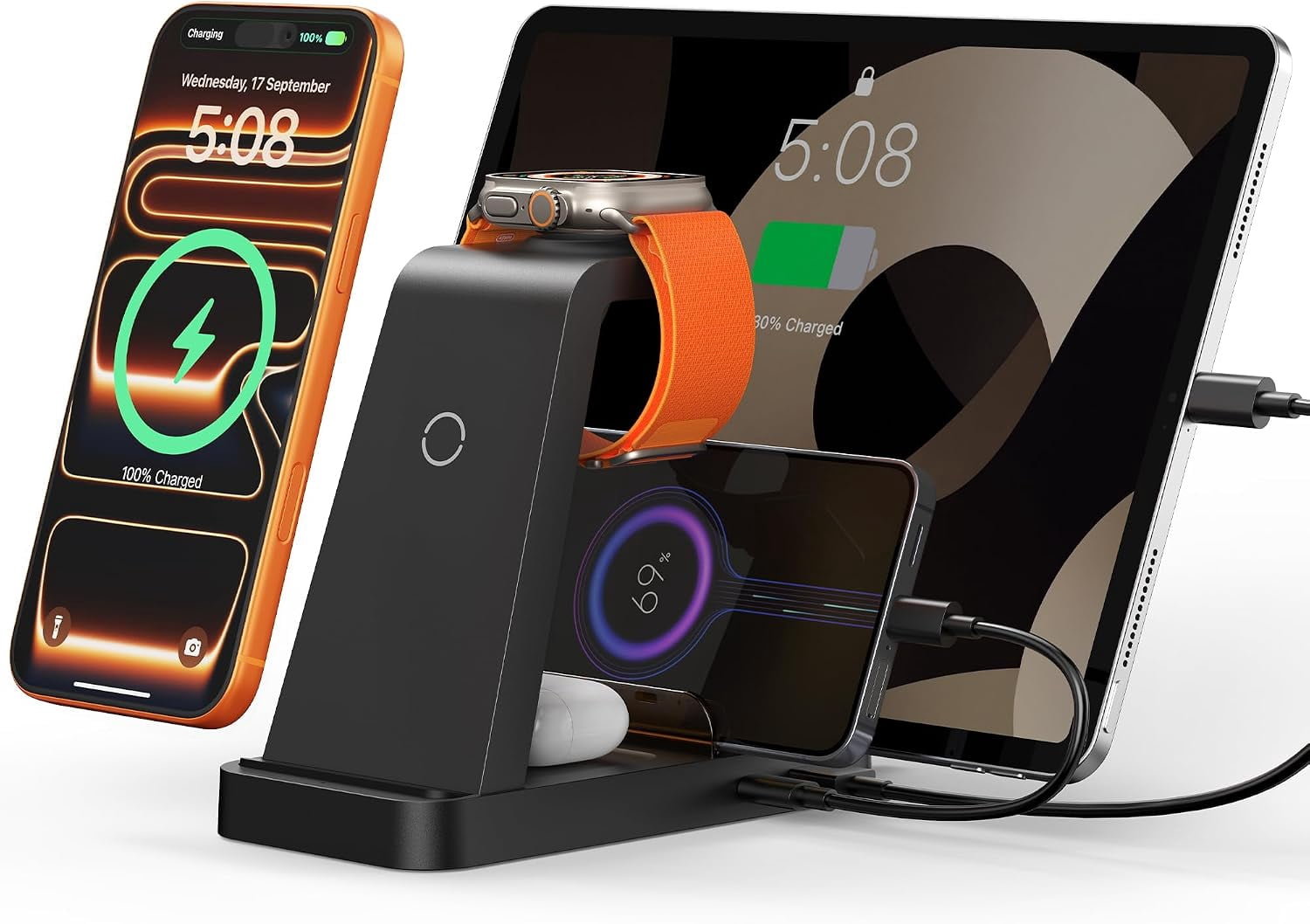 Etepehi 36W 5-in-1 Wireless Charging Station