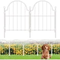 thumbnail image 4 of Decorative Metal Garden Fence with Gate Lock Panels  (H) x (L) No Dig Dog Fence Outdoor for Yard  Temporary Rustproof Metal Wire Rabbit Dog Garden Border Fencing for Patio, 4 of 5