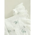 thumbnail image 6 of Cenuakty Baby Girls Summer Casual Romper Toddler Lace Flying Sleeve One-piece Floral Playsuit, 6 of 8