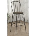 thumbnail image 3 of Furniture of America Sentra Square Slat Mid Back Bar Stools, Gray (Set of 2), 3 of 7