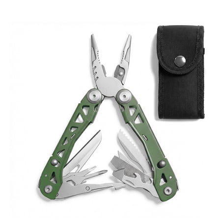 Lightweight Multitool 19-in-1 Multipurpose Plier Stainless Steel Everyday Tool Bottle Opener Saw Multi-Functional EDC Tool for Camping Hiking Outdoor Survival Simple Repair